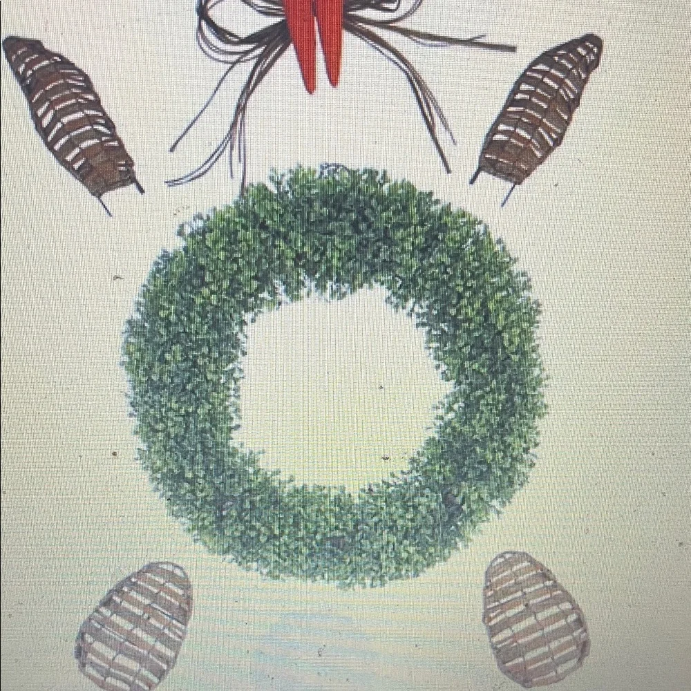Green Bunny Wreath with Orange Carrots -